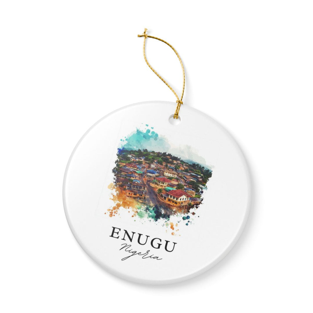 Enugu Nigeria Ornament: Unique Enugu Nigeria Souvenir, Enugu Nigeria Xmas Decor, and Authentic Enugu Nigeria Gift