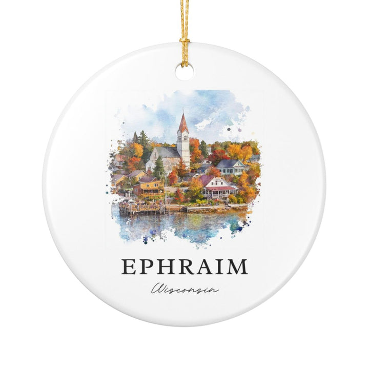 Ephraim Wisconsin USA Ornament: Unique Ephraim Souvenir, Ephraim Wisconsin Xmas Decor, and Authentic Ephraim Gift