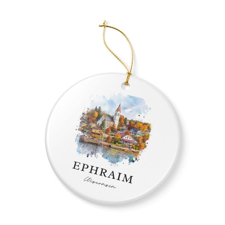 Ephraim Wisconsin USA Ornament: Unique Ephraim Souvenir, Ephraim Wisconsin Xmas Decor, and Authentic Ephraim Gift