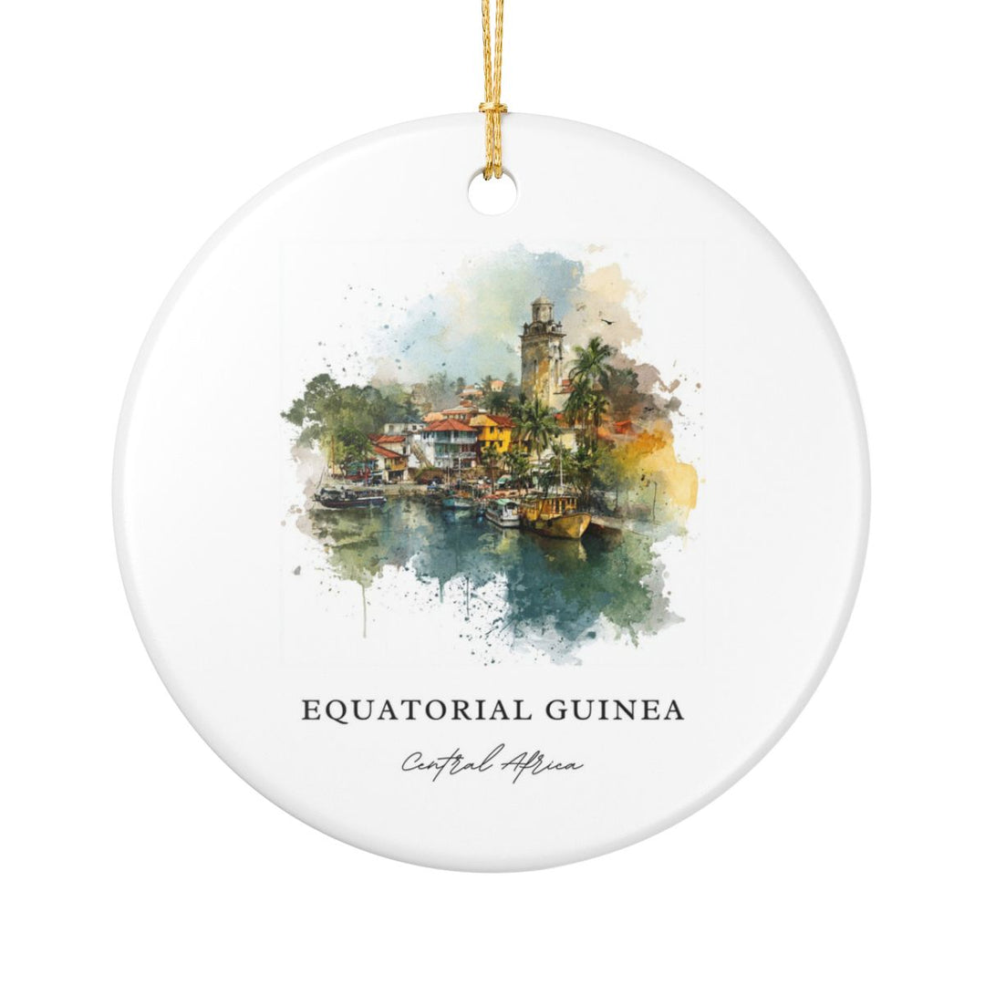 Equatorial Guinea Africa Ornament: Unique Equatorial Guinea Africa Souvenir, Equatorial Guinea Africa Xmas Decor, and Authentic Equatorial Guinea Africa Gift