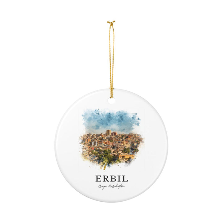 Erbil Iraq Ornament: Unique Erbil Iraq Souvenir, Erbil Iraq Xmas Decor, and Authentic Erbil Iraq Gift