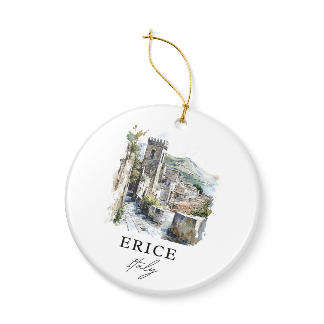 Erice Italy Ornament: Unique Erice Souvenir, Erice Italy Xmas Decor, and Authentic Erice Gift