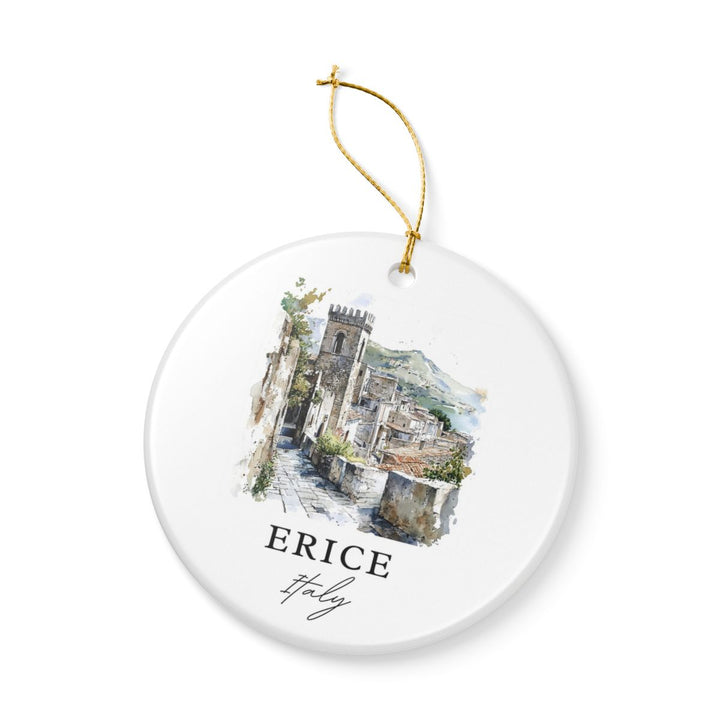 Erice Italy Ornament: Unique Erice Souvenir, Erice Italy Xmas Decor, and Authentic Erice Gift