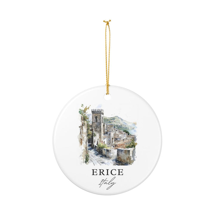 Erice Italy Ornament: Unique Erice Souvenir, Erice Italy Xmas Decor, and Authentic Erice Gift
