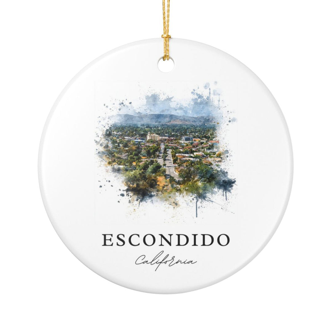 Escondido CA Ornament: Unique Escondido Souvenir, Escondido California Xmas Decor, and Authentic Escondido Gift