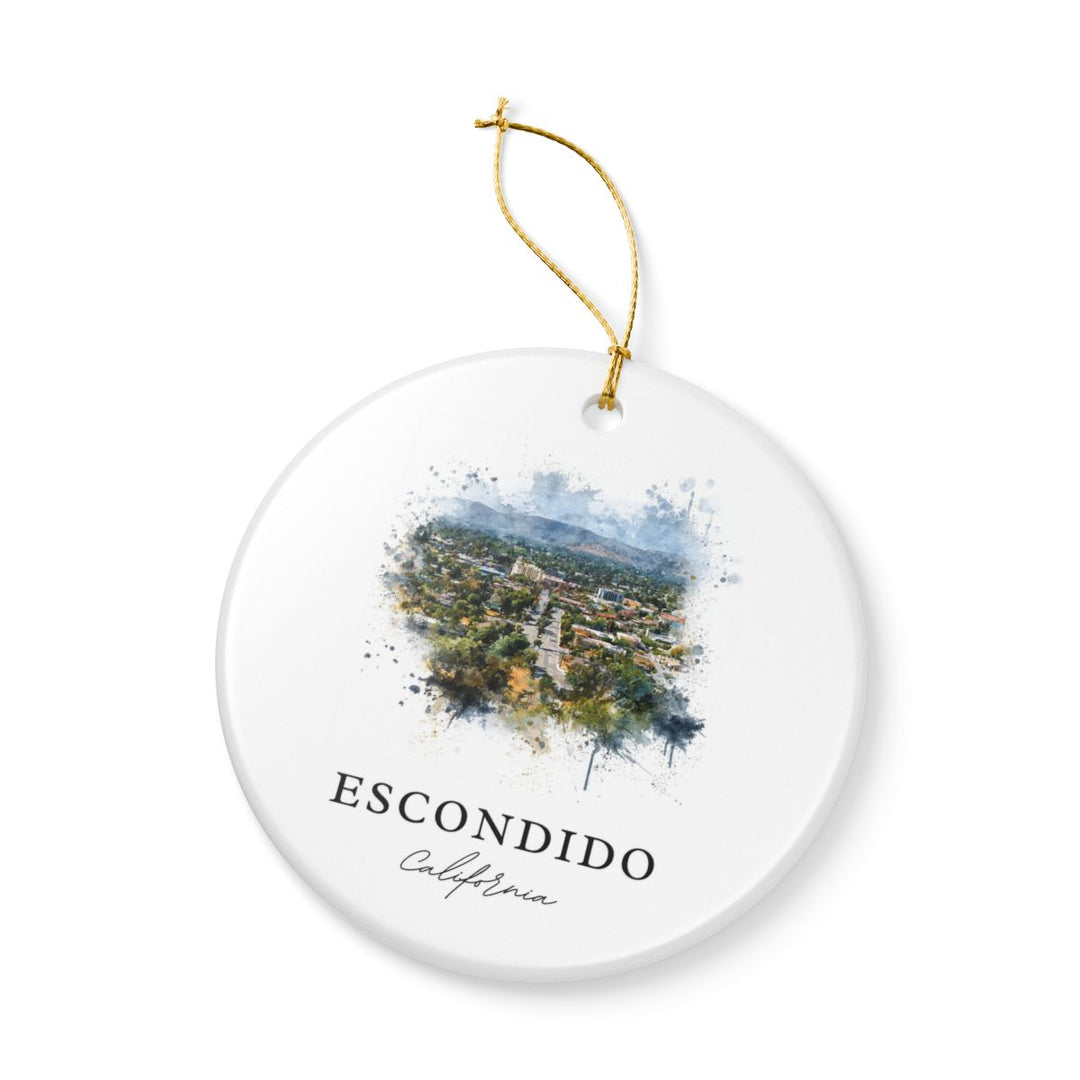 Escondido CA Ornament: Unique Escondido Souvenir, Escondido California Xmas Decor, and Authentic Escondido Gift
