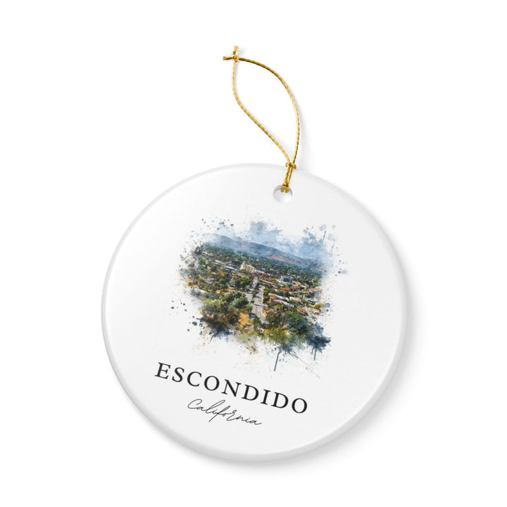 Escondido CA Ornament: Unique Escondido Souvenir, Escondido California Xmas Decor, and Authentic Escondido Gift