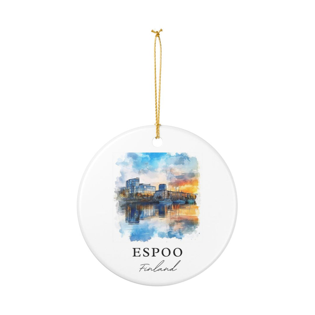 Espoo Finland Ornament: Unique Espoo Souvenir, Espoo Finland Xmas Decor, and Authentic Espoo Gift