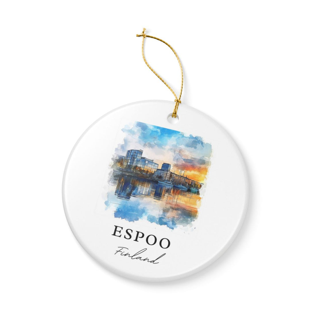 Espoo Finland Ornament: Unique Espoo Souvenir, Espoo Finland Xmas Decor, and Authentic Espoo Gift
