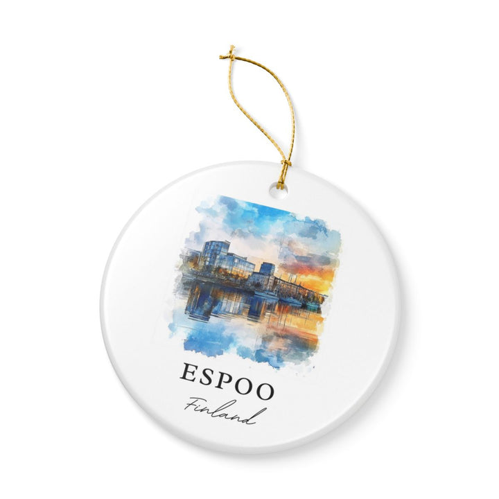 Espoo Finland Ornament: Unique Espoo Souvenir, Espoo Finland Xmas Decor, and Authentic Espoo Gift