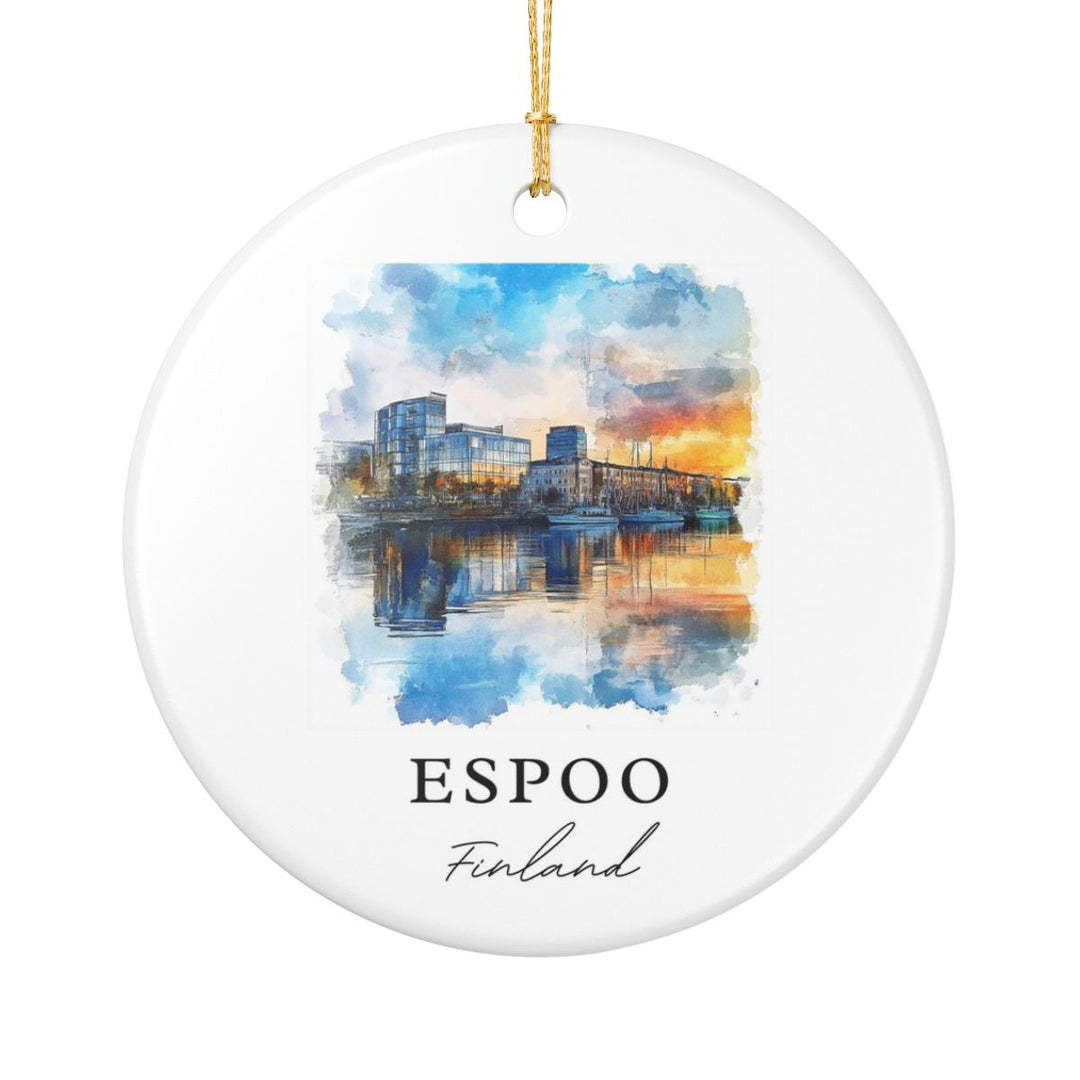 Espoo Finland Ornament: Unique Espoo Souvenir, Espoo Finland Xmas Decor, and Authentic Espoo Gift