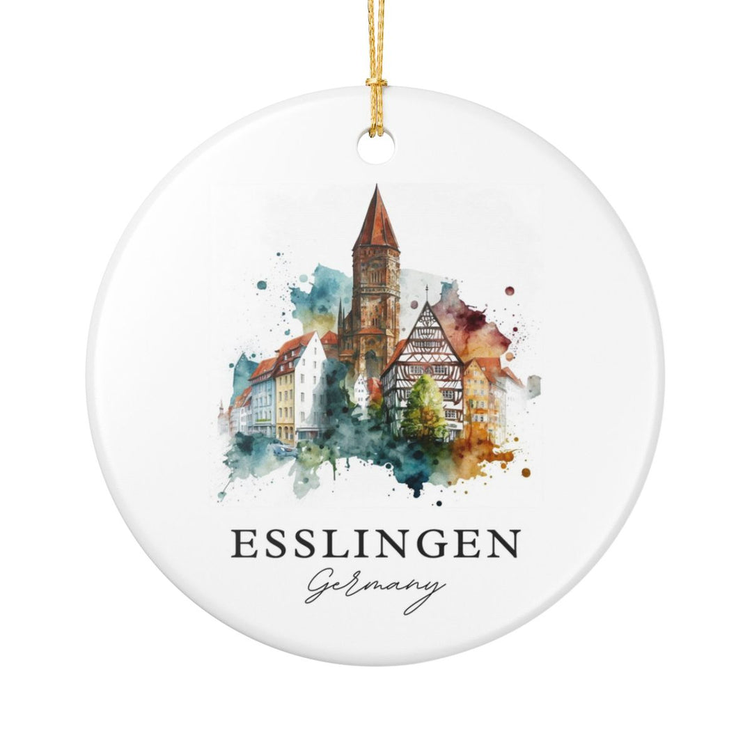 Esslingen Germany Ornament: Unique Esslingen Souvenir, Esslingen Germany Xmas Decor, and Authentic Esslingen Gift