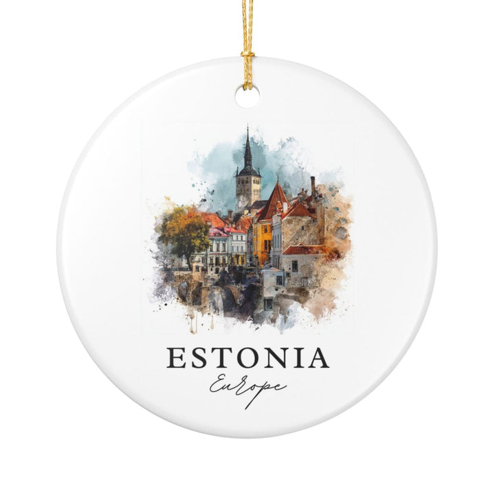 Estonia Ornament: Unique Estonia Souvenir, Estonia Xmas Decor, and Authentic Estonia Gift