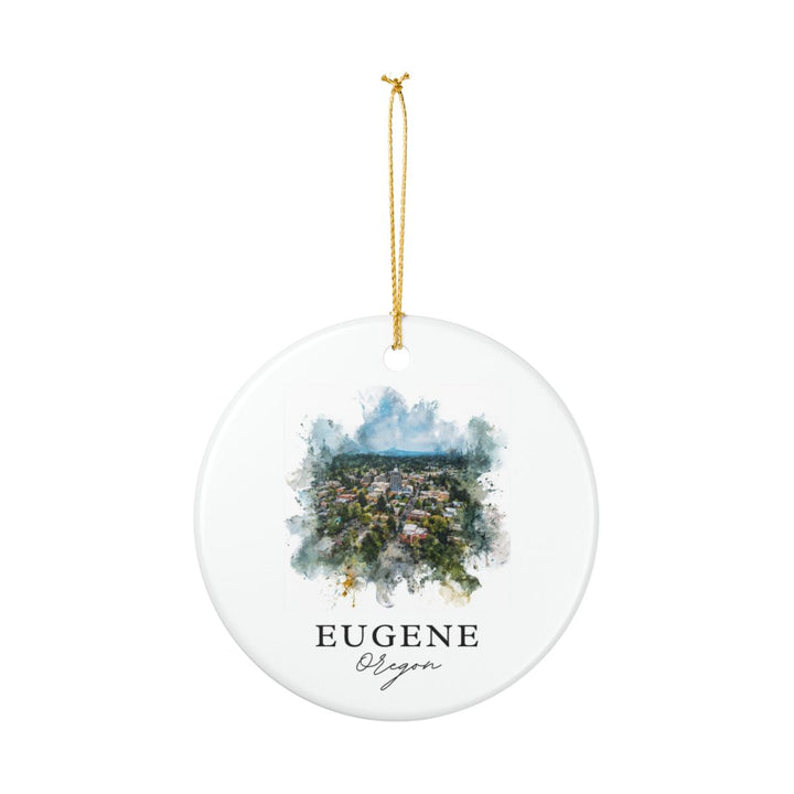 Eugene OR Ornament: Unique Eugene Souvenir, Eugene Oregon Xmas Decor, and Authentic Eugene Gift