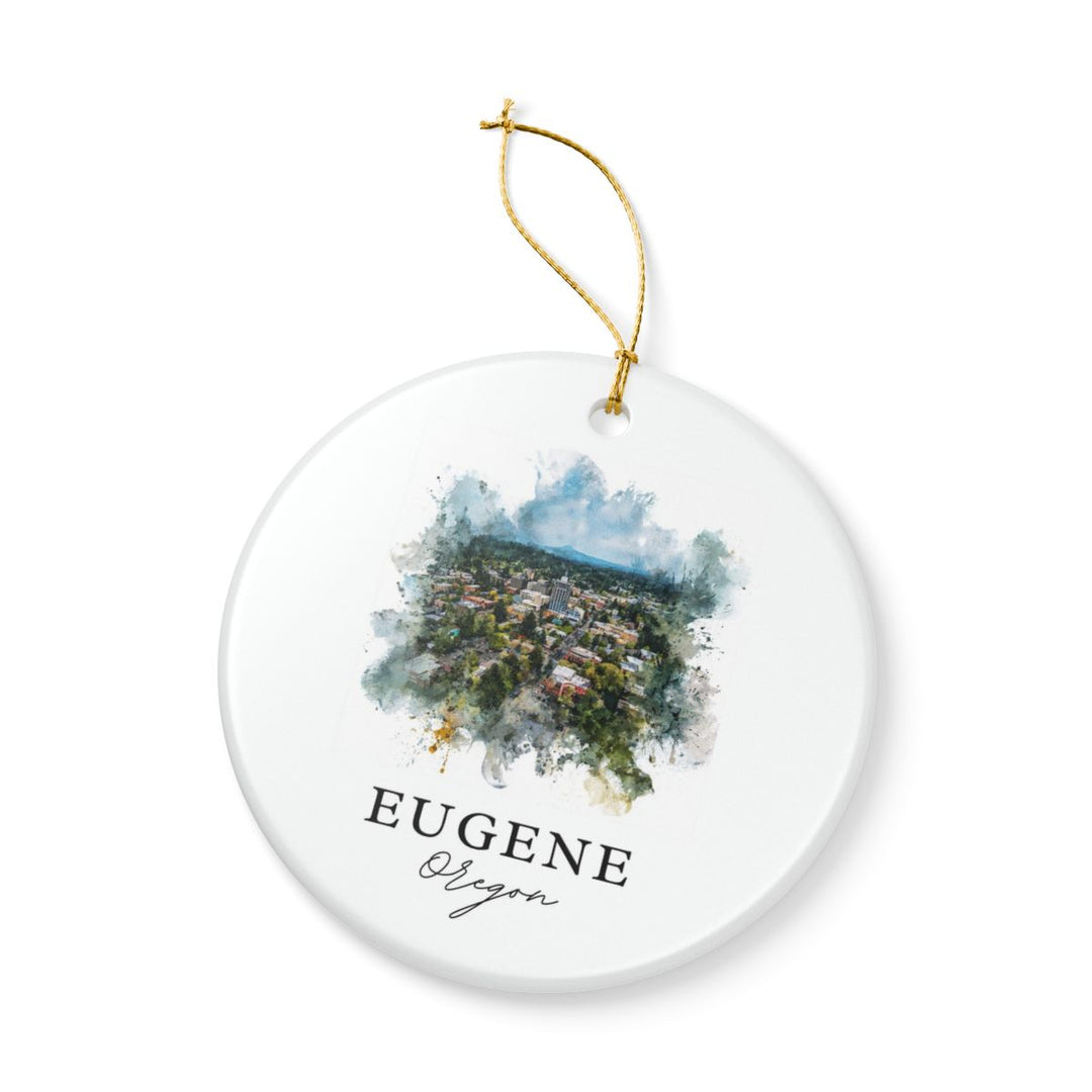 Eugene OR Ornament: Unique Eugene Souvenir, Eugene Oregon Xmas Decor, and Authentic Eugene Gift