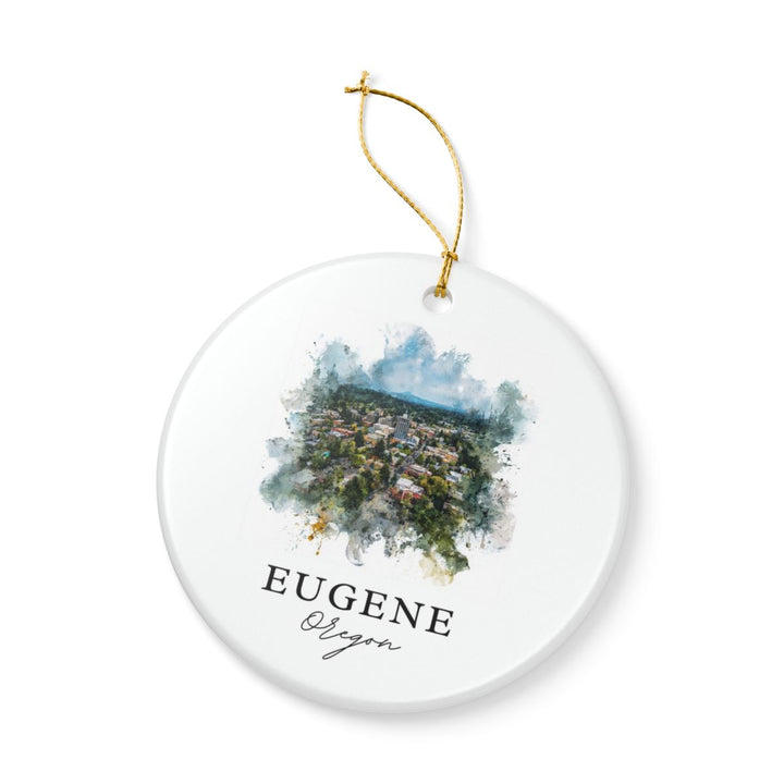 Eugene OR Ornament: Unique Eugene Souvenir, Eugene Oregon Xmas Decor, and Authentic Eugene Gift