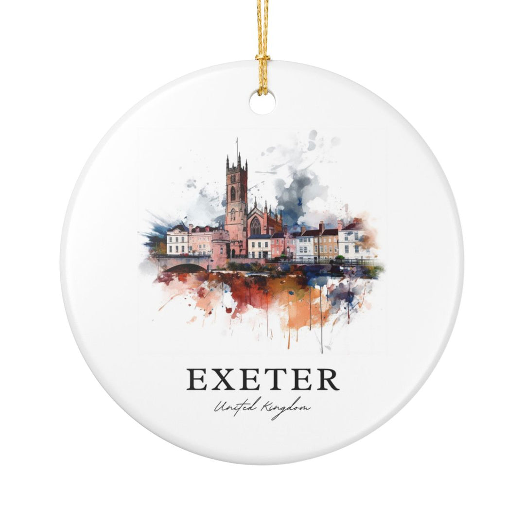 Exeter England Ornament: Unique Exeter Souvenir, Exeter England Xmas Decor, and Authentic Exeter Gift