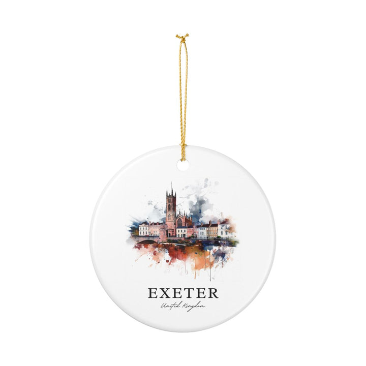 Exeter England Ornament: Unique Exeter Souvenir, Exeter England Xmas Decor, and Authentic Exeter Gift
