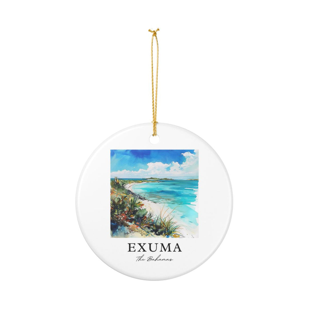 Exuma Bahamas Ornament: Unique Exuma Bahamas Souvenir, Exuma Bahamas Xmas Decor, and Authentic Exuma Bahamas Gift