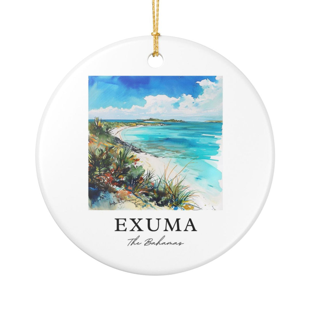 Exuma Bahamas Ornament: Unique Exuma Bahamas Souvenir, Exuma Bahamas Xmas Decor, and Authentic Exuma Bahamas Gift
