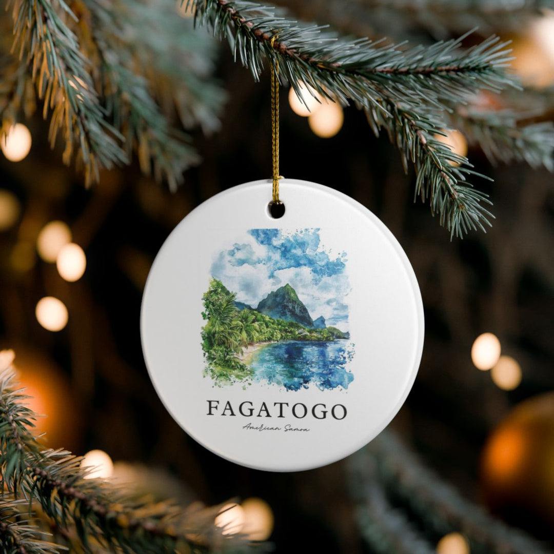 Fagatogo American Samoa Ornament: Unique Fagatogo American Samoa Souvenir, Fagatogo American Samoa Xmas Decor, and Authentic Fagatogo American Samoa Gift