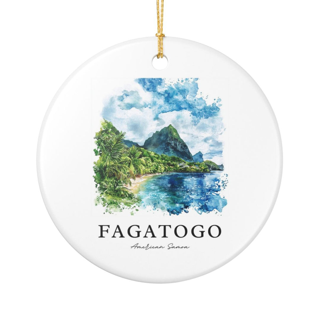 Fagatogo American Samoa Ornament: Unique Fagatogo American Samoa Souvenir, Fagatogo American Samoa Xmas Decor, and Authentic Fagatogo American Samoa Gift