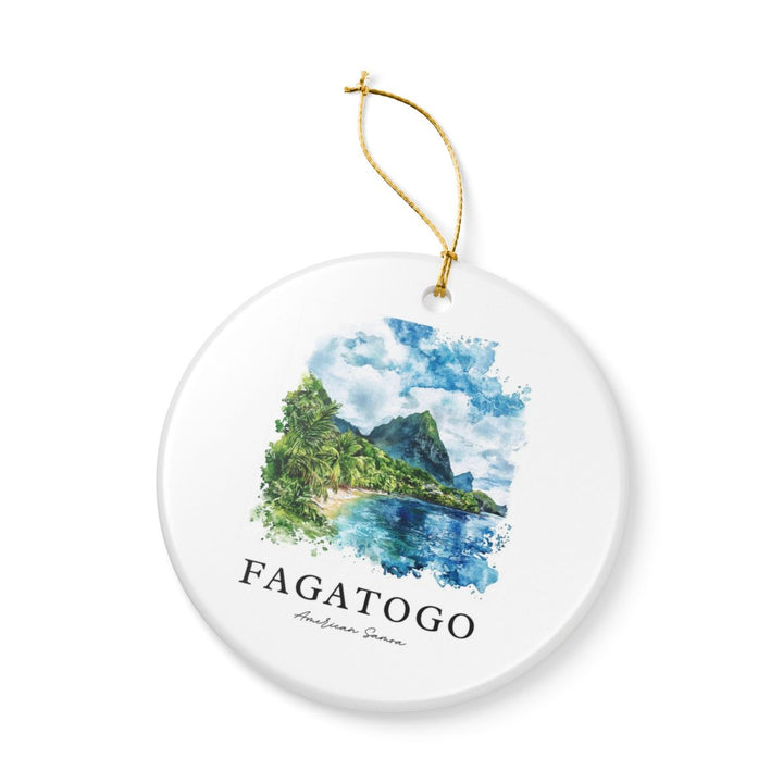 Fagatogo American Samoa Ornament: Unique Fagatogo American Samoa Souvenir, Fagatogo American Samoa Xmas Decor, and Authentic Fagatogo American Samoa Gift
