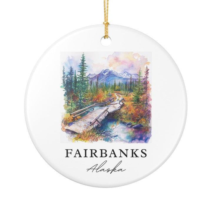 Fairbanks Alaska Ornament: Unique Fairbanks Souvenir, Fairbanks Alaska Xmas Decor, and Authentic Fairbanks Gift