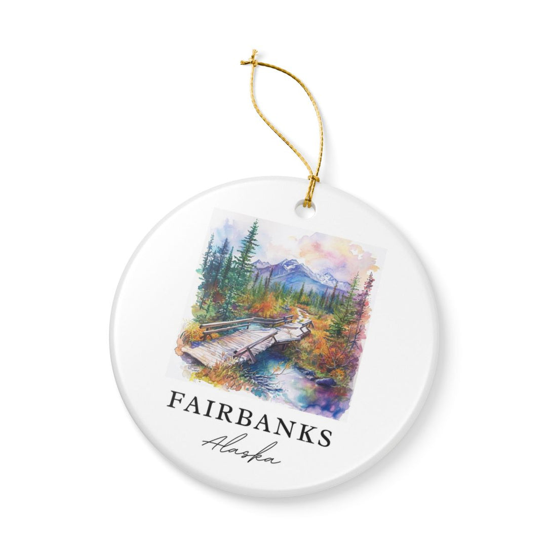 Fairbanks Alaska Ornament: Unique Fairbanks Souvenir, Fairbanks Alaska Xmas Decor, and Authentic Fairbanks Gift