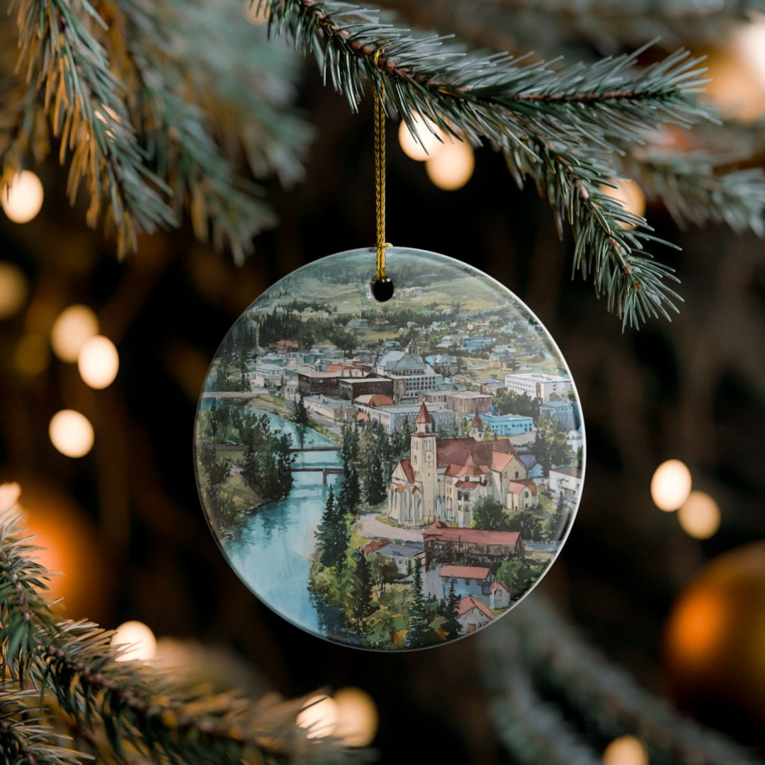 Fairbanks Alaska USA Ornament: Unique Fairbanks Souvenir, Fairbanks Alaska Xmas Decor, and Authentic Fairbanks Gift