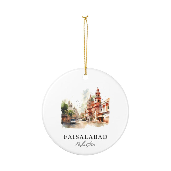 Faisalabad Pakistan Ornament: Unique Faisalabad Pakistan Souvenir, Faisalabad Pakistan Xmas Decor, and Authentic Faisalabad Pakistan Gift