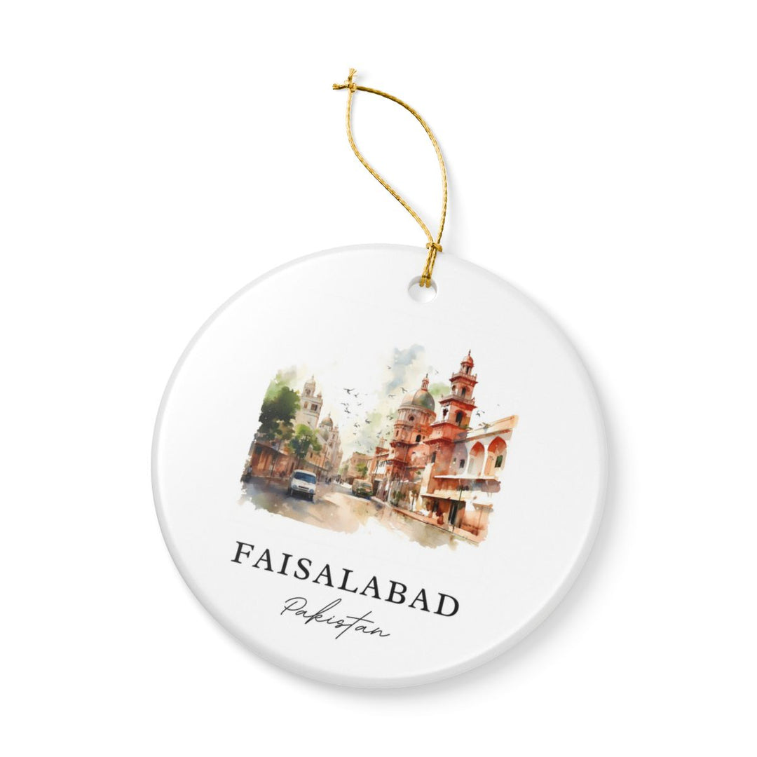 Faisalabad Pakistan Ornament: Unique Faisalabad Pakistan Souvenir, Faisalabad Pakistan Xmas Decor, and Authentic Faisalabad Pakistan Gift