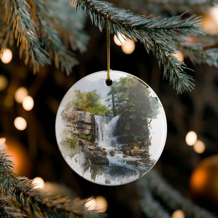 Falling Spring Falls Virginia USA Ornament: Unique Falling Spring Falls Souvenir, Falling Spring Falls Virginia Xmas Decor, and Authentic Falling Spring Falls Gift