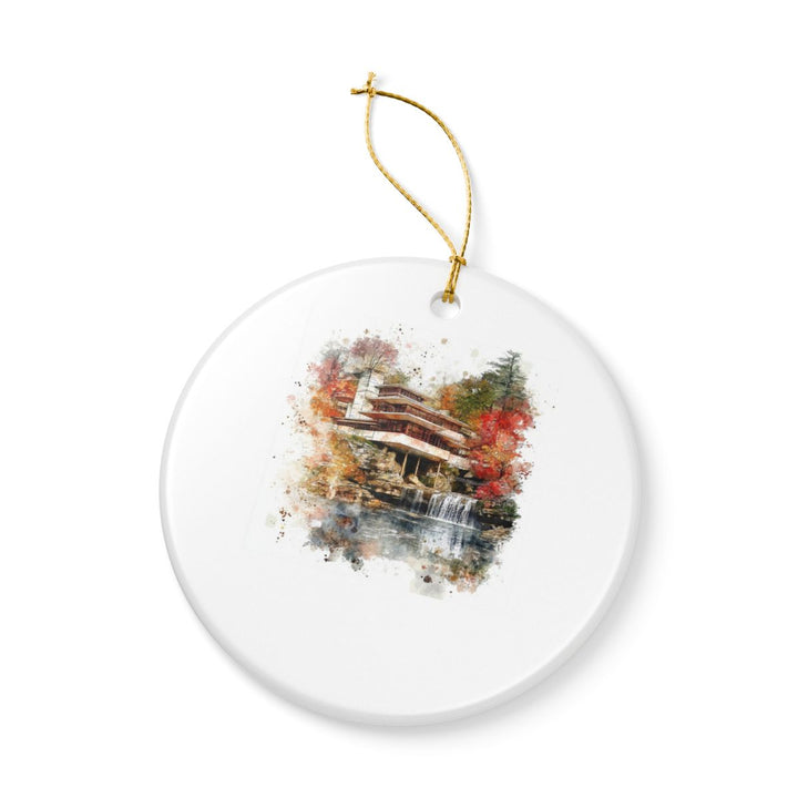 Fallingwater Pennsylvania Ornament: Unique Fallingwater Souvenir, Fallingwater Pennsylvania Xmas Decor, and Authentic Fallingwater Gift