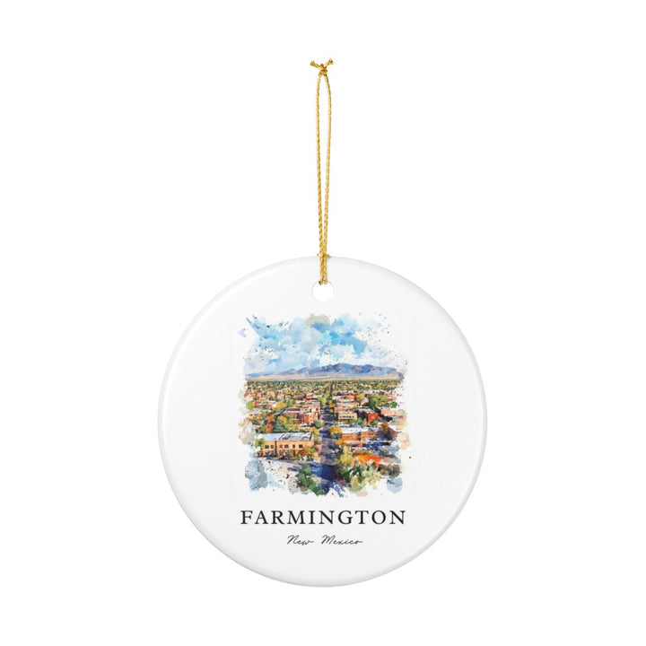 Farmington New Mexico USA Ornament: Unique Farmington Souvenir, Farmington New Mexico Xmas Decor, and Authentic Farmington Gift
