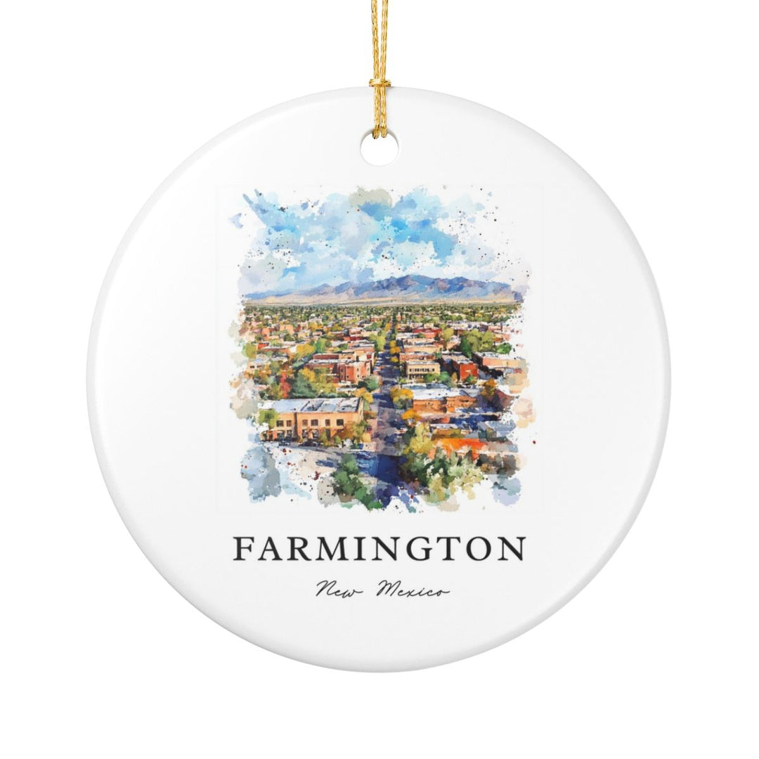 Farmington New Mexico USA Ornament: Unique Farmington Souvenir, Farmington New Mexico Xmas Decor, and Authentic Farmington Gift
