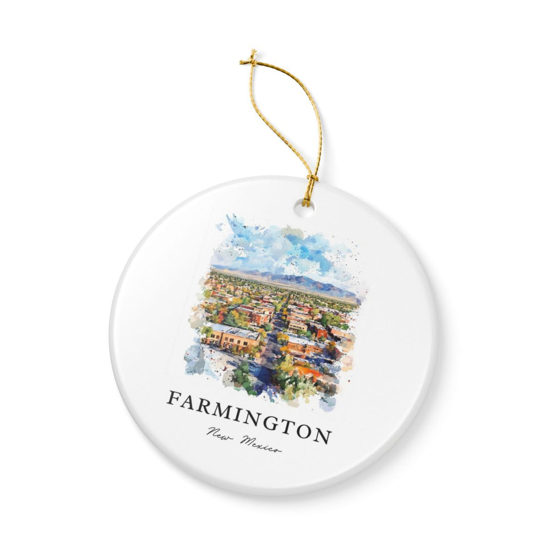 Farmington New Mexico USA Ornament: Unique Farmington Souvenir, Farmington New Mexico Xmas Decor, and Authentic Farmington Gift