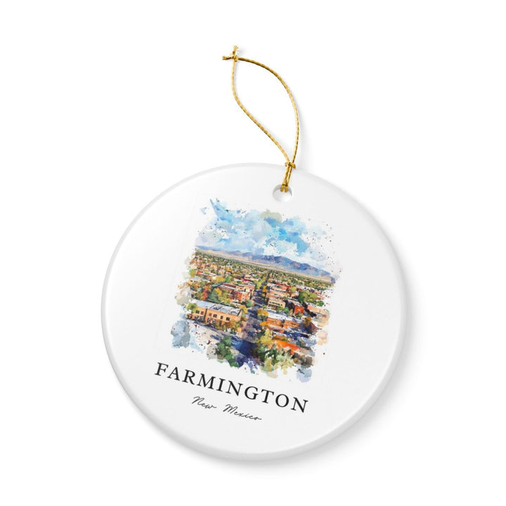 Farmington New Mexico USA Ornament: Unique Farmington Souvenir, Farmington New Mexico Xmas Decor, and Authentic Farmington Gift