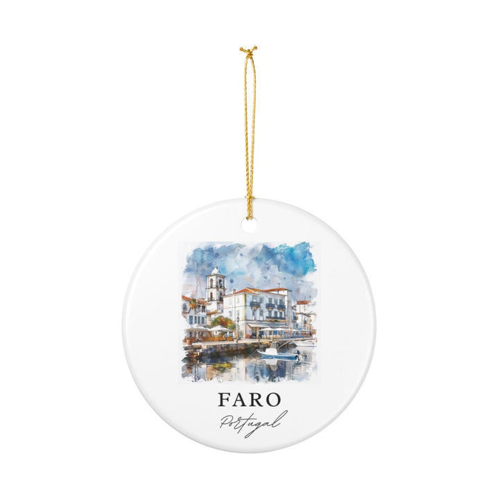 Faro Portugal Ornament: Unique Faro Souvenir, Faro Portugal Xmas Decor, and Authentic Faro Gift