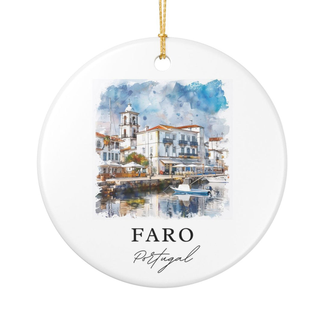 Faro Portugal Ornament: Unique Faro Souvenir, Faro Portugal Xmas Decor, and Authentic Faro Gift
