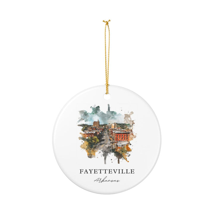 Fayetteville Arkansas Ornament: Unique Fayetteville Souvenir, Fayetteville Arkansas Xmas Decor, and Authentic Fayetteville Gift