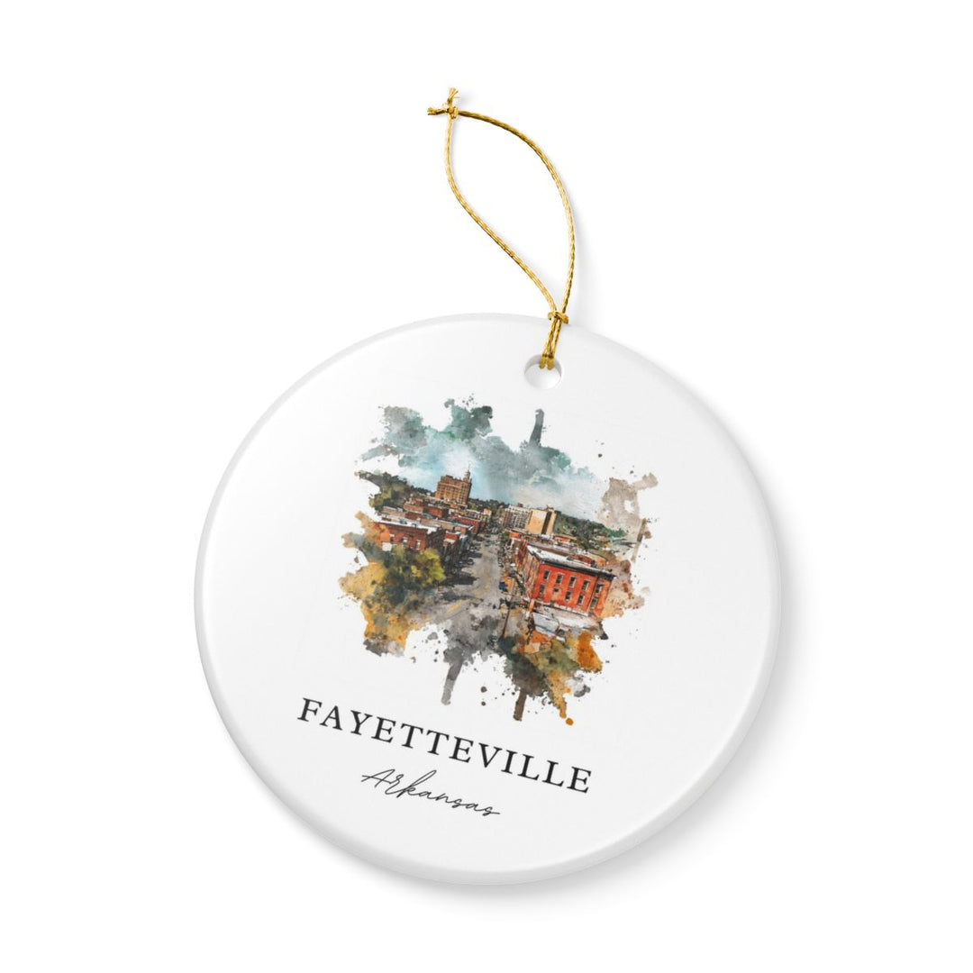 Fayetteville Arkansas Ornament: Unique Fayetteville Souvenir, Fayetteville Arkansas Xmas Decor, and Authentic Fayetteville Gift