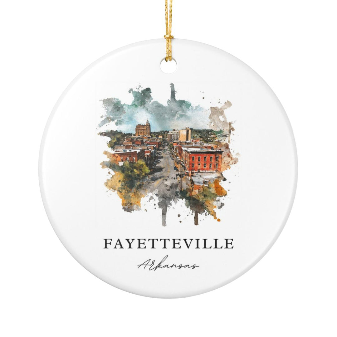 Fayetteville Arkansas Ornament: Unique Fayetteville Souvenir, Fayetteville Arkansas Xmas Decor, and Authentic Fayetteville Gift