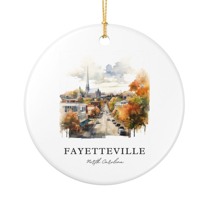 Fayetteville North Carolina Ornament: Unique Fayetteville Souvenir, Fayetteville North Carolina Xmas Decor, and Authentic Fayetteville Gift