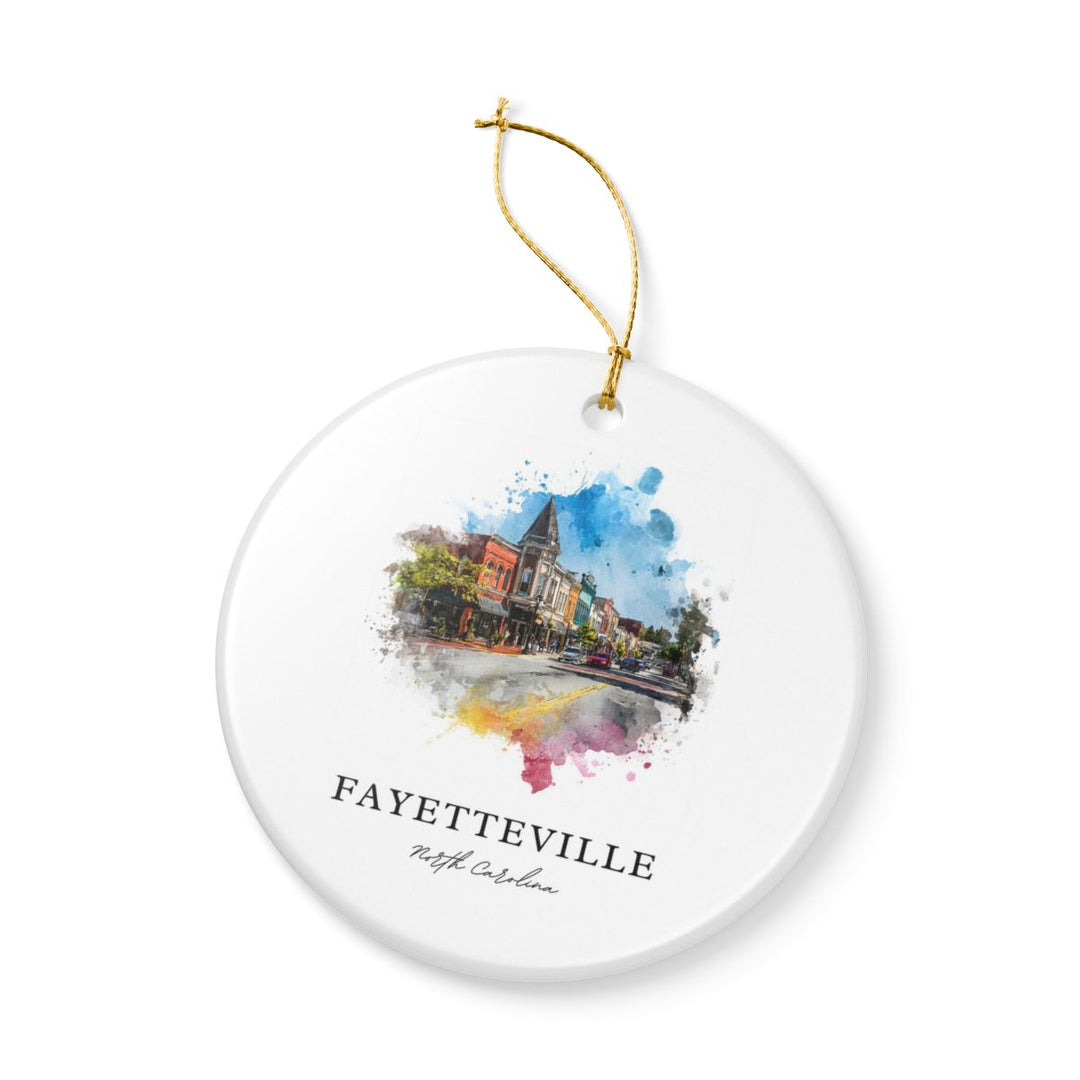 Fayetteville North Carolina Ornament: Unique Fayetteville Souvenir, Fayetteville North Carolina Xmas Decor, and Authentic Fayetteville Gift