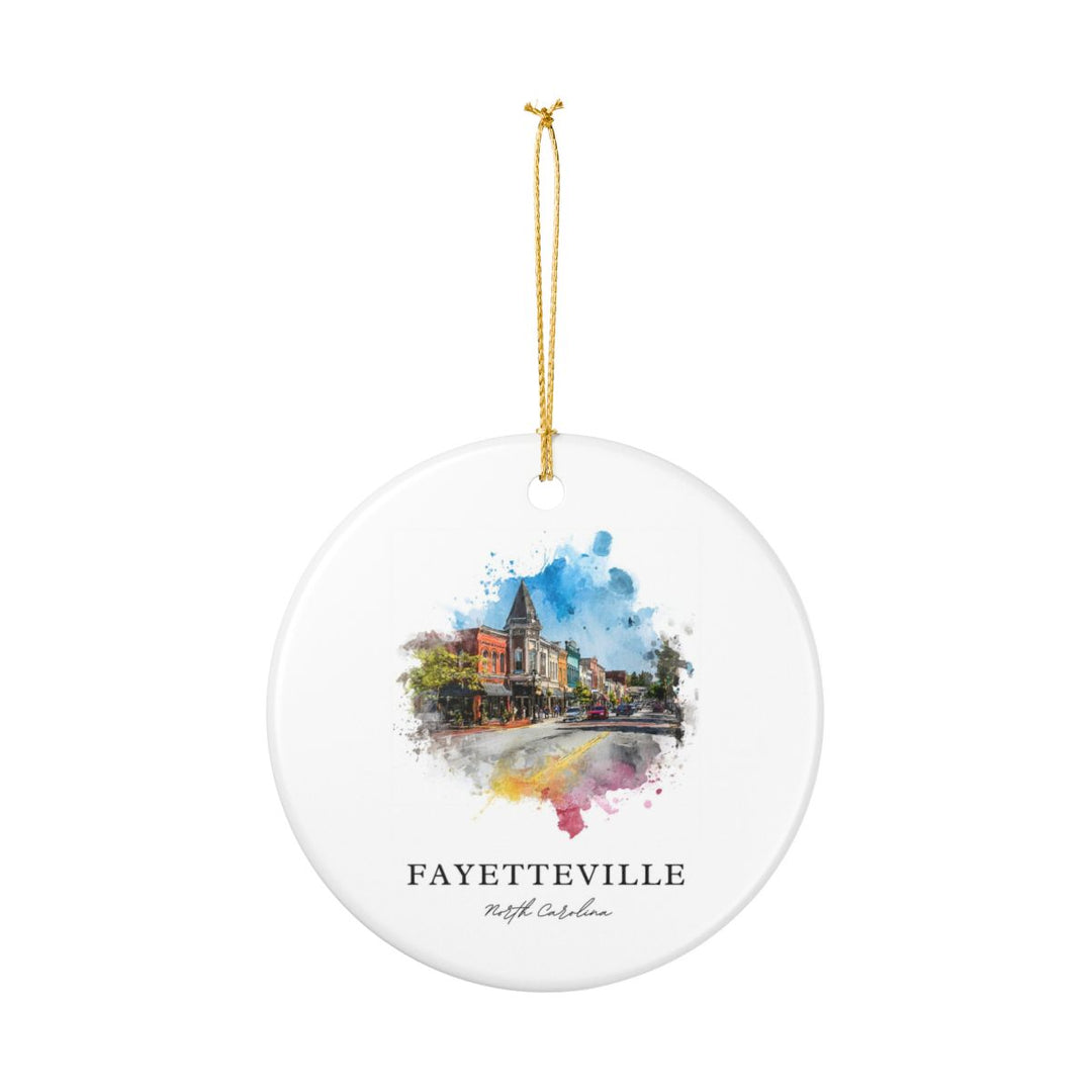 Fayetteville North Carolina Ornament: Unique Fayetteville Souvenir, Fayetteville North Carolina Xmas Decor, and Authentic Fayetteville Gift