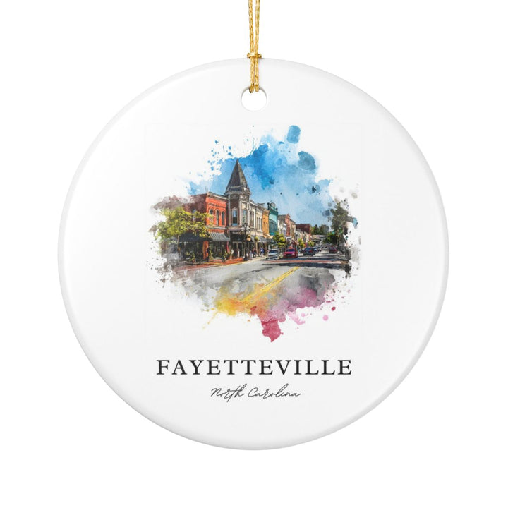 Fayetteville North Carolina Ornament: Unique Fayetteville Souvenir, Fayetteville North Carolina Xmas Decor, and Authentic Fayetteville Gift