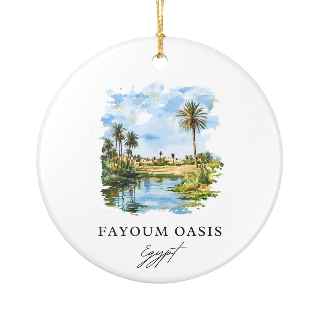 Fayoum Oasis Egypt Ornament: Unique Fayoum Oasis Souvenir, Fayoum Oasis Egypt Xmas Decor, and Authentic Fayoum Oasis Gift