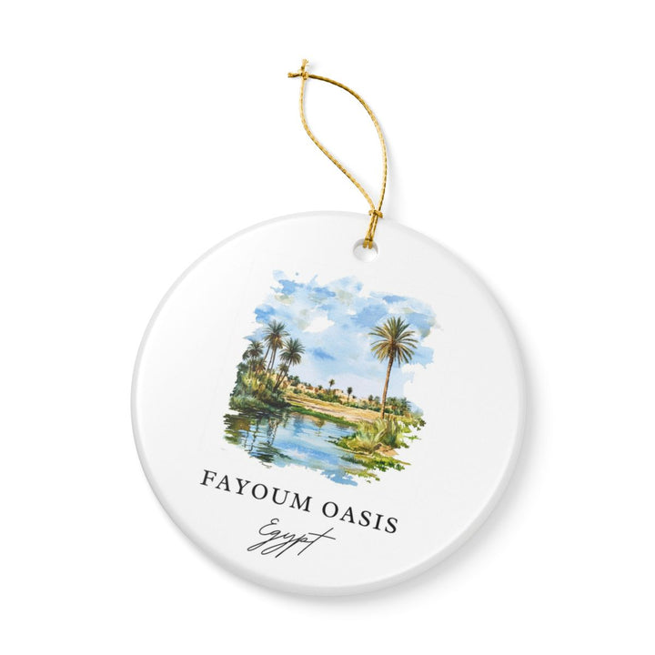 Fayoum Oasis Egypt Ornament: Unique Fayoum Oasis Souvenir, Fayoum Oasis Egypt Xmas Decor, and Authentic Fayoum Oasis Gift
