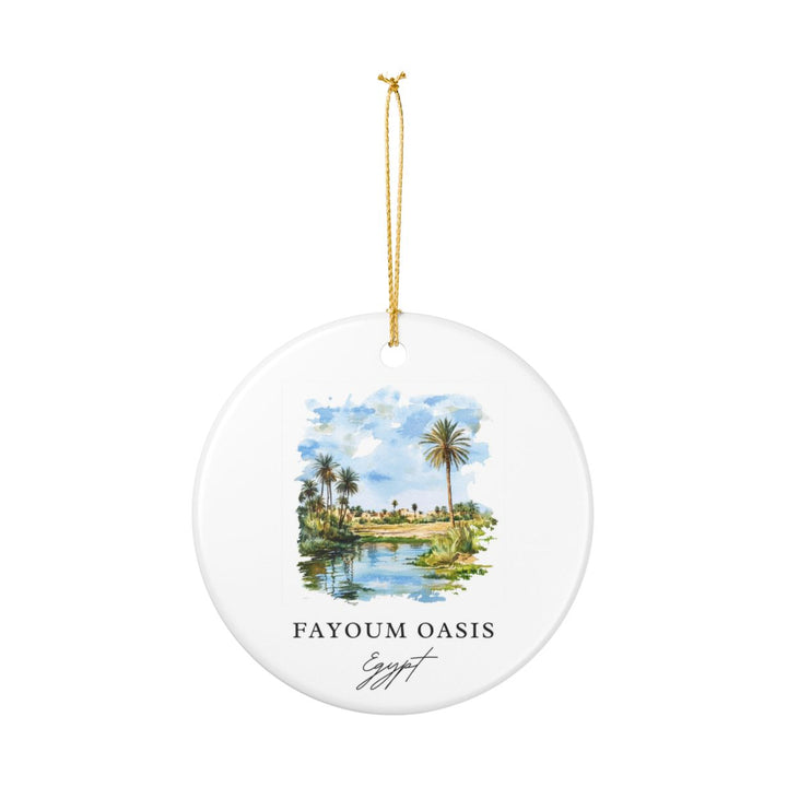 Fayoum Oasis Egypt Ornament: Unique Fayoum Oasis Souvenir, Fayoum Oasis Egypt Xmas Decor, and Authentic Fayoum Oasis Gift